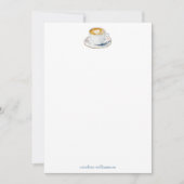Coffee Latte Watercolor Personalized Stationery ノートカード (正面)