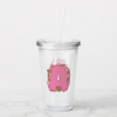 Coffee Letter A: Monogram Initial  アクリルタンブラー (裏面)