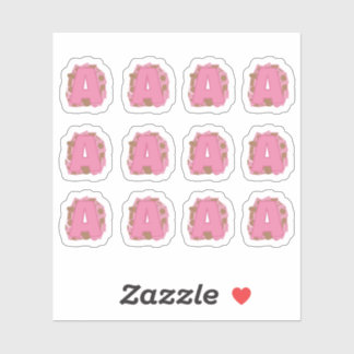 Coffee Letter A: Monogram Initial Sheet シール