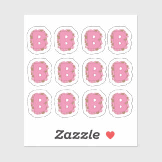 Coffee Letter B: Monogram Initial Sheet シール