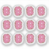 Coffee Letter B: Monogram Initial Sheet シール (正面)