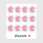 Coffee Letter C: Monogram Initial Sheet シール (シート)