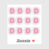 Coffee Letter D: Monogram Initial Sheet シール (シート)