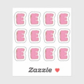 Coffee Letter E: Monogram Initial Sheet シール (シート)