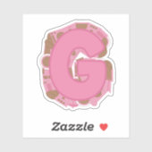 Coffee Letter G: Monogram Initial  シール (シート)