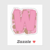 Coffee Letter W: Monogram Initial  シール (シート)