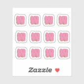 Coffee Letter W: Monogram Initial Sheet シール (シート)