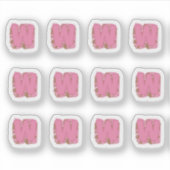 Coffee Letter W: Monogram Initial Sheet シール (正面)