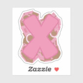 Coffee Letter X: Monogram Initial  シール (シート)