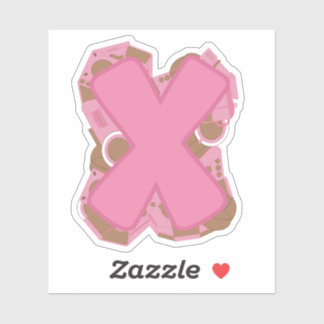 Coffee Letter X: Monogram Initial  シール