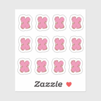 Coffee Letter X: Monogram Initial Sheet シール