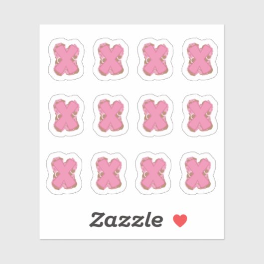 Coffee Letter X: Monogram Initial Sheet シール (シート)