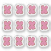 Coffee Letter X: Monogram Initial Sheet シール (正面)