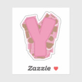 Coffee Letter Y: Monogram Initial  シール (シート)