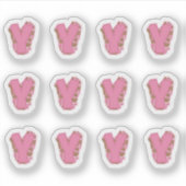 Coffee Letter Y: Monogram Initial Sheet シール (正面)