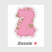 Coffee Letter Z: Monogram Initial  シール (シート)