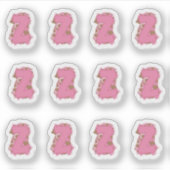 Coffee Letter Z: Monogram Initial Sheet シール (正面)