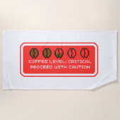 Coffee Level Critical ビーチタオル (正面)
