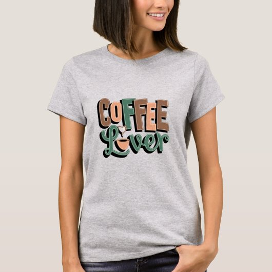 Coffee Life Line" Funny Coffee Lover T-Shirt for Tシャツ (正面)