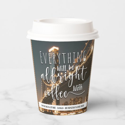 coffee_logoフィールドで全てが正常に動作する 紙コップ (裏面)