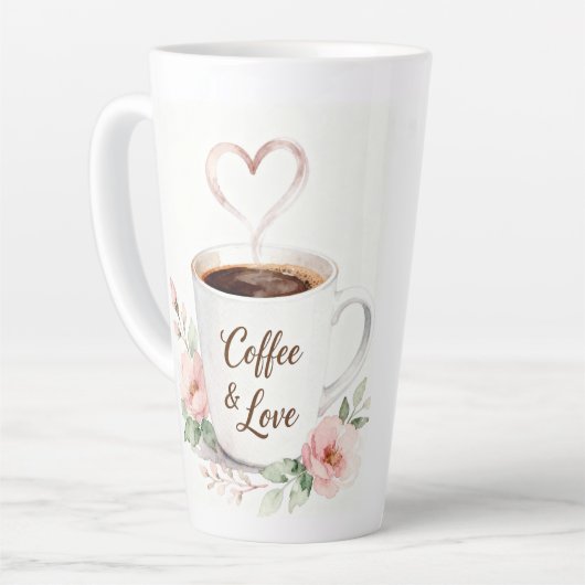 coffee & love カフェラテマグ (左アングル)