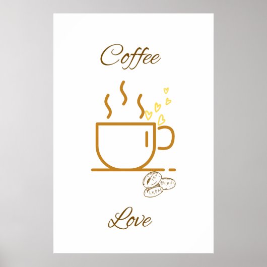 Coffee Love Art Print ポスター (正面)