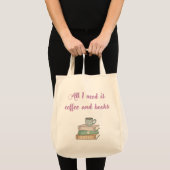 Coffee love book lover bag トートバッグ (正面(商品))