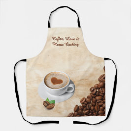 Coffee, Love & Home Cooking Apron Design エプロン