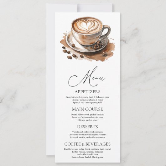 Coffee Love is Brewing Bridal Shower 招待状 (正面)