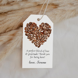 Coffee Love is Brewing Shower Thank You Favor ギフトタグ