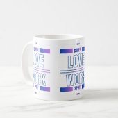 Coffee Love Work Sport – Motivational Desig コーヒーマグカップ (正面左)
