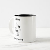 Coffee Lovely Mug, "Hug in a Mug"  ツートーンマグカップ (正面左)