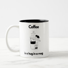 Coffee Lovely Mug, "Hug in a Mug"  ツートーンマグカップ