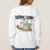 Coffee Lover Aesthetic Minimalist Trendy Women's スウェットシャツ (裏面)