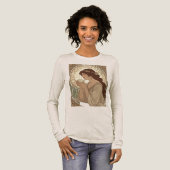 Coffee Lover Art Nouveau in the Style of Mucha トライブレンドＴシャツ (正面全体)