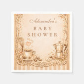 Coffee Lover Baby Shower スタンダードカクテルナプキン (正面)