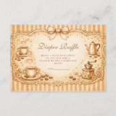 Coffee Lover Baby Shower Diapper Raffle エンクロージャーカード (正面)