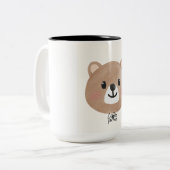 Coffee Lover Bear Mug ツートーンマグカップ (正面左)