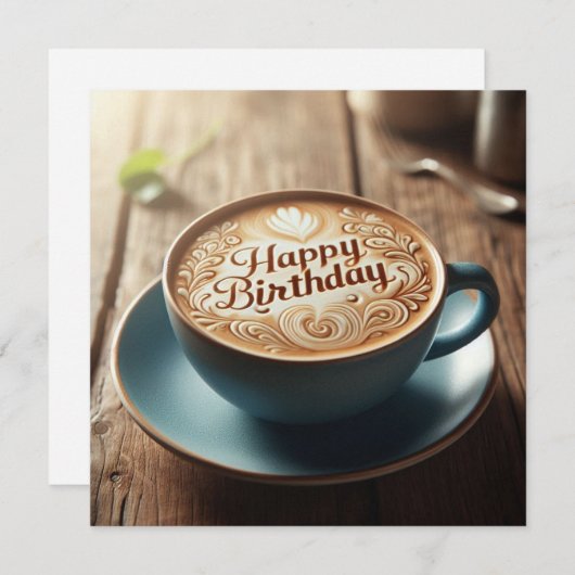 Coffee Lover birthday card  (正面/裏面)