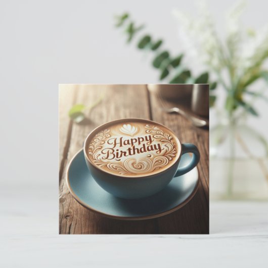 Coffee Lover birthday card  (スタンド正面)