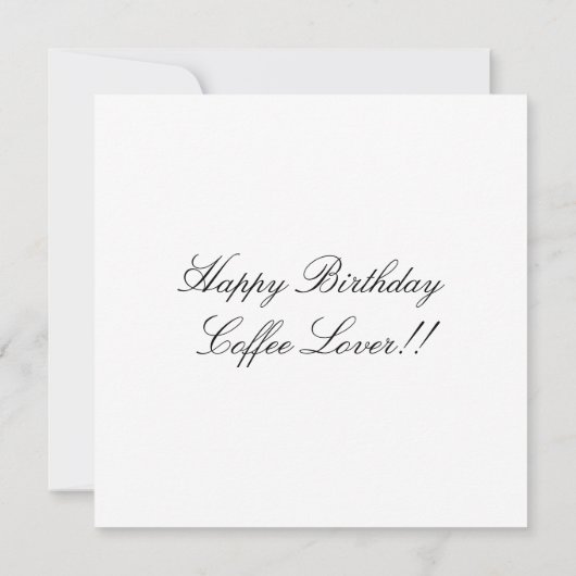 Coffee Lover birthday card  (裏面)