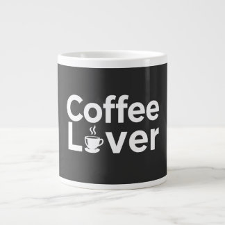 Coffee Lover Bold Typography Mug - Minimalist Blac ジャンボコーヒーマグカップ
