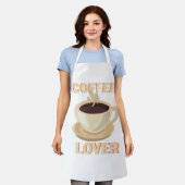 Coffee Lover – Cute & Cozy for Caffeine Fans エプロン (着用した状態)