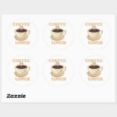 Coffee Lover – Cute & Cozy for Caffeine Fans ラウンドシール (シート)
