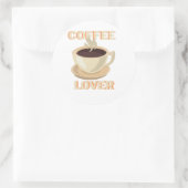 Coffee Lover – Cute & Cozy for Caffeine Fans ラウンドシール (バッグ)