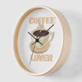 Coffee Lover – Cute & Cozy for Caffeine Fans 壁時計 (傾斜)