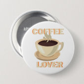 Coffee Lover – Cute & Cozy for Caffeine Fans 缶バッジ (正面&裏面)