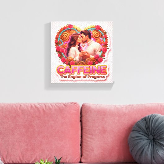 Coffee Lover Daily Ritual Sticker キャンバスプリント (インサイチュ (リビング))