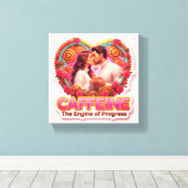 Coffee Lover Daily Ritual Sticker キャンバスプリント (インサイチュ (ウッドフロア))