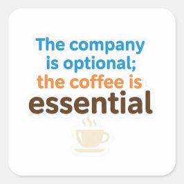 Coffee Lover Daily Ritual Sticker スクエアシール